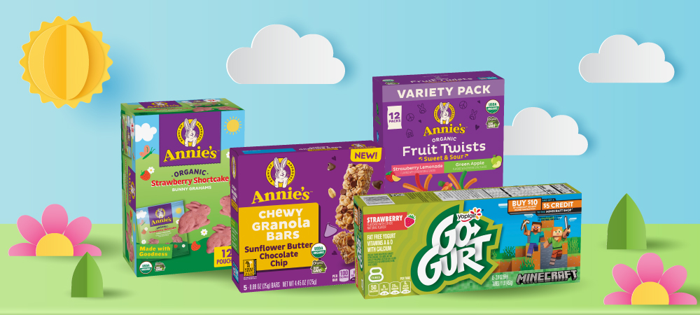 A collection of General Mills products